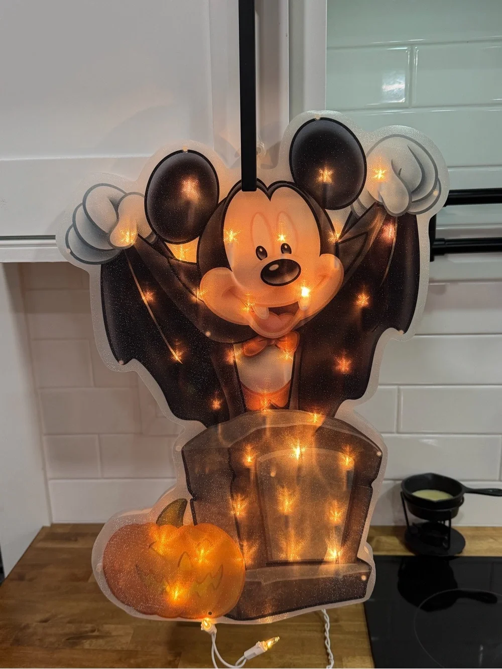 Disney Halloween Mickey Mouse Vampire lighted Decoration